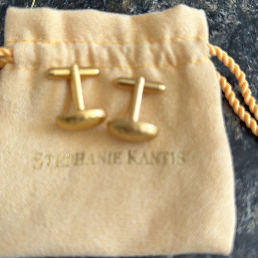 Stephanie Kantis Jewelry 24k gold plated cuff links